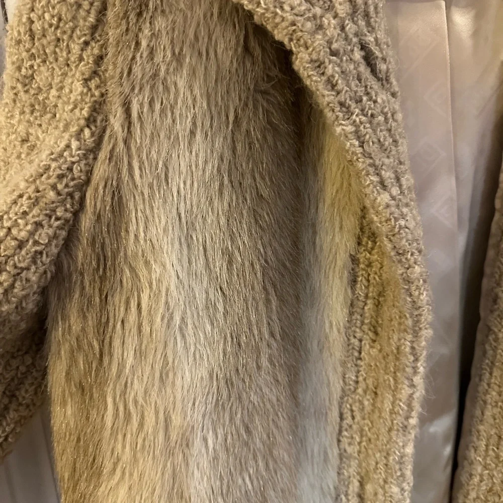 Esprit Cream vintage wool/faux fur union made Teddy Jacket 70’s - Picture 3 of 11